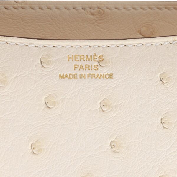 H Constance 18 Nata Ostrich Gold Hardware - Billede 7