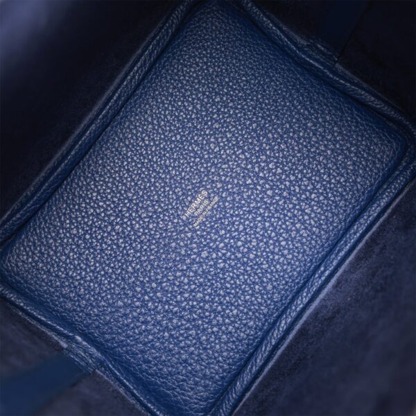 H Picotin Lock 18 Bleu Saphir Maurice Gold Hardware - Image 6