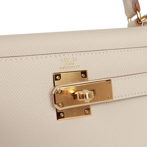 H Craie Epsom Sellier Kelly 28cm Gold Hardware - Billede 6
