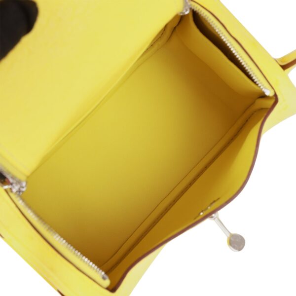 H Mini Lindy Jaune Citron Ostrich Palladium Hardware — изображение 8