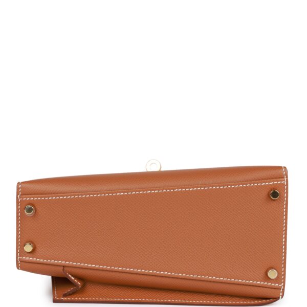 H Kelly Sellier en Desordre 20 Gold Epsom Gold Hardware - Image 7