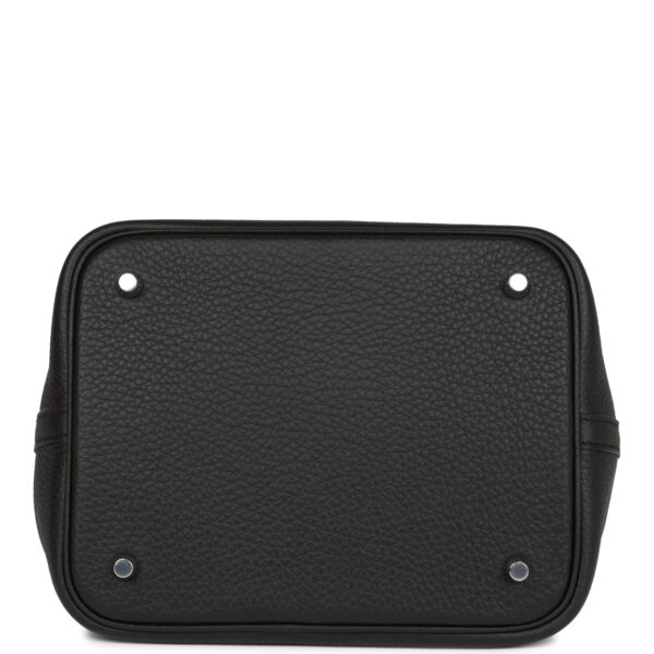 H Black Clemence Picotin Lock 22cm Palladium Hardware - Bild 5