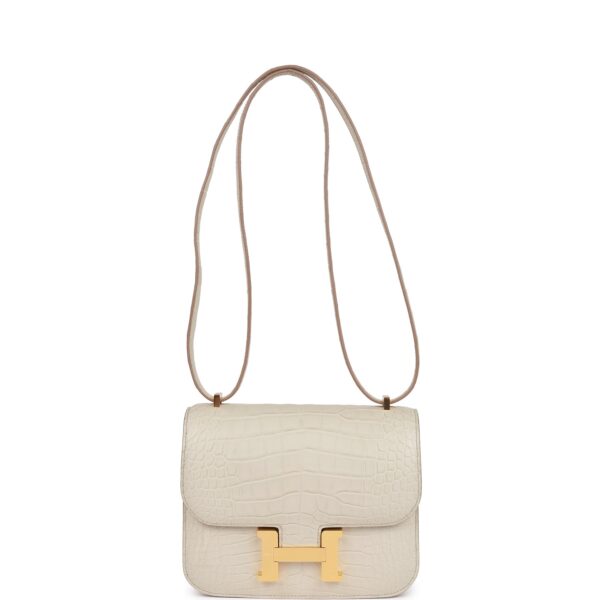 H Constance 18 Beton Matte Alligator Gold Hardware - Image 6