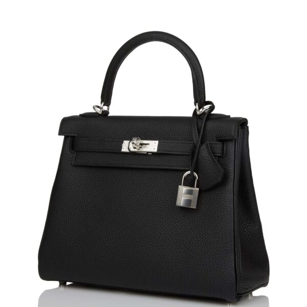 H Kelly Retourne 25 Black Togo Palladium Hardware - Immagine 5