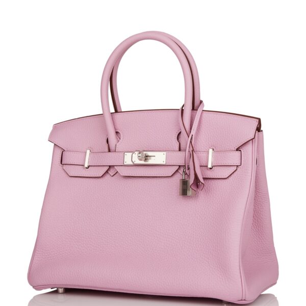 H Birkin 30 Mauve Syestre Clemence Palladium Hardware - Image 4