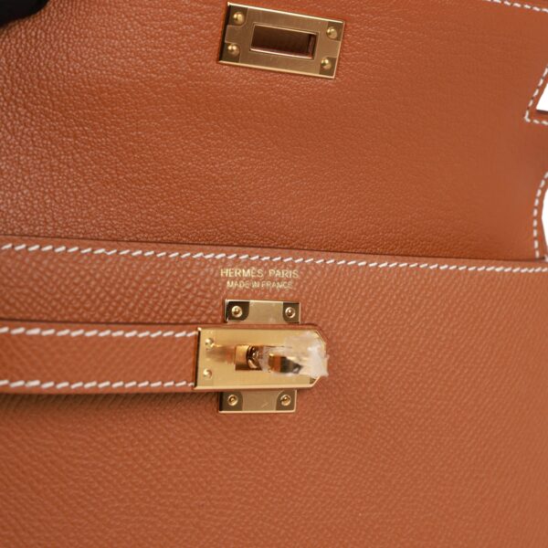 H Kelly Sellier en Desordre 20 Gold Epsom Gold Hardware - Image 9