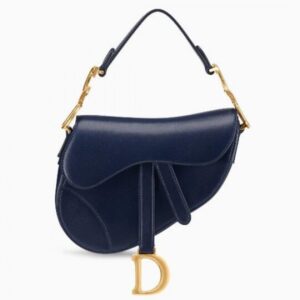 D Mini Saddle Bag  Grained Calfskin