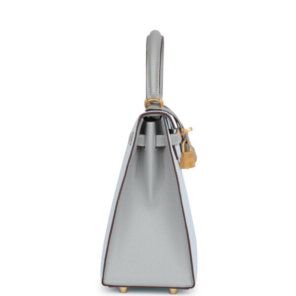 H Special Order (HSS) Kelly Sellier 25 Bleu Brume and Bleu Glacier Epsom Brushed Gold Hardware - Image 2