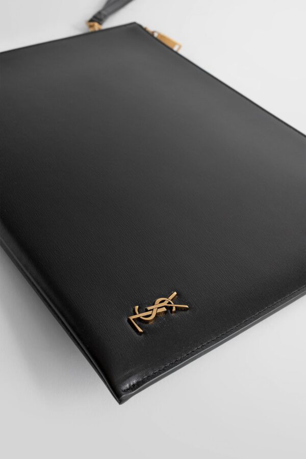 Y Tiny Cassandre Zip Tablet Holder in Shiny Leather - Image 2