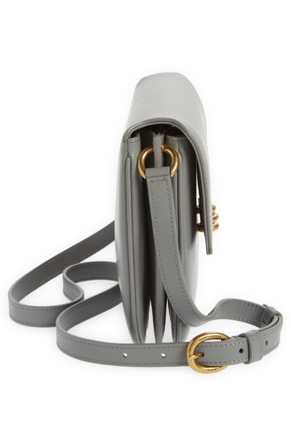 Y Le Maillon Satchel in Smooth Leather in Grey - Image 4