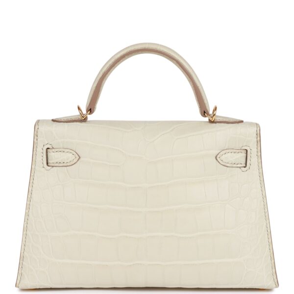 H Kelly Sellier 20cm Beton Matte Alligator Gold Hardware - Immagine 3
