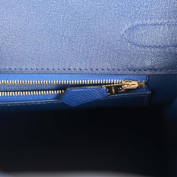 H Birkin 30 Bleu Saphir Epsom Gold Hardware - Immagine 8