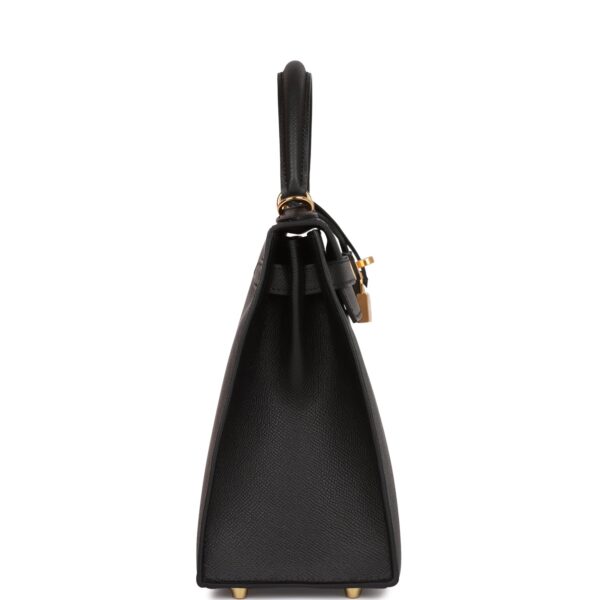 H Kelly Sellier 28 Black Epsom Gold Hardware - Bild 2