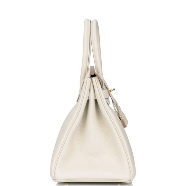 H Birkin 30 Craie Togo Rose Gold Hardware - Image 2