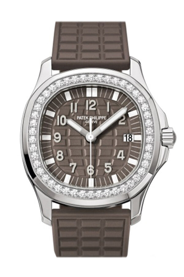 PP Aquanaut Quartz Diamond Brown Dial Ladies Watch 5067A-023