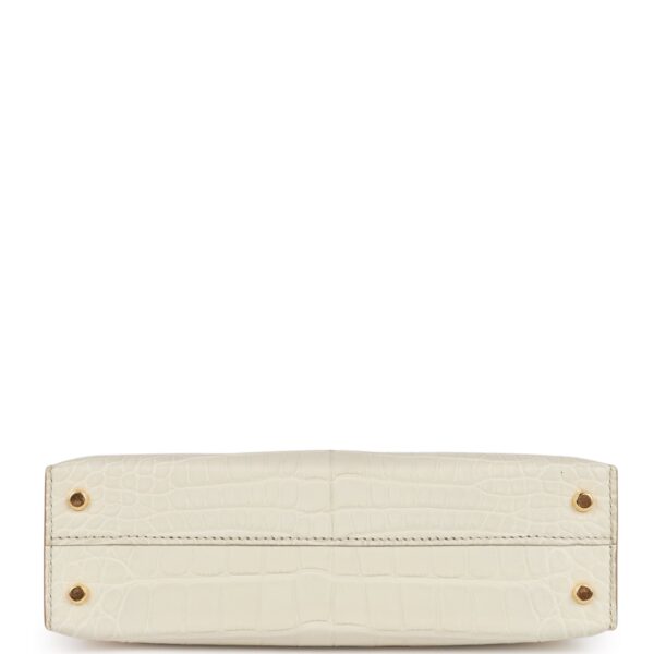 H Kelly Sellier 20cm Beton Matte Alligator Gold Hardware - Immagine 5