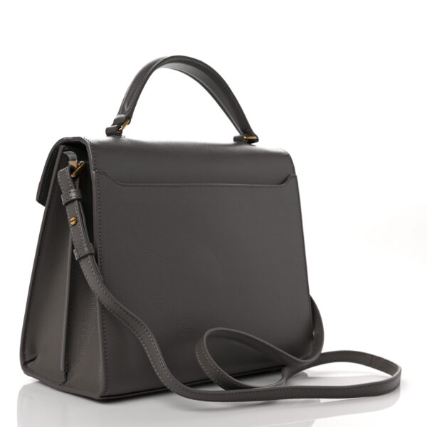 Y Cassandra Medium Top Handle in Box Y Leather and Suede - Image 2