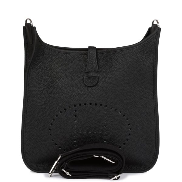 H Evelyne III PM Black Clemence Palladium Hardware