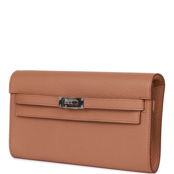 H Kelly Wallet To Go Quebracho Chevre Palladium Hardware - Image 4
