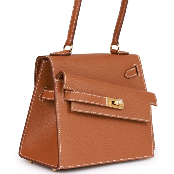 H Kelly Sellier en Desordre 20 Gold Epsom Gold Hardware - Image 4