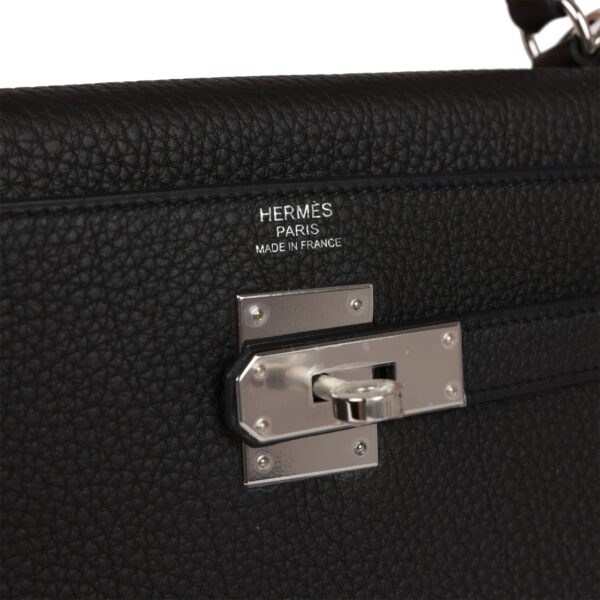 H Kelly Retourne 32cm Black Togo Palladium Hardware - Image 6