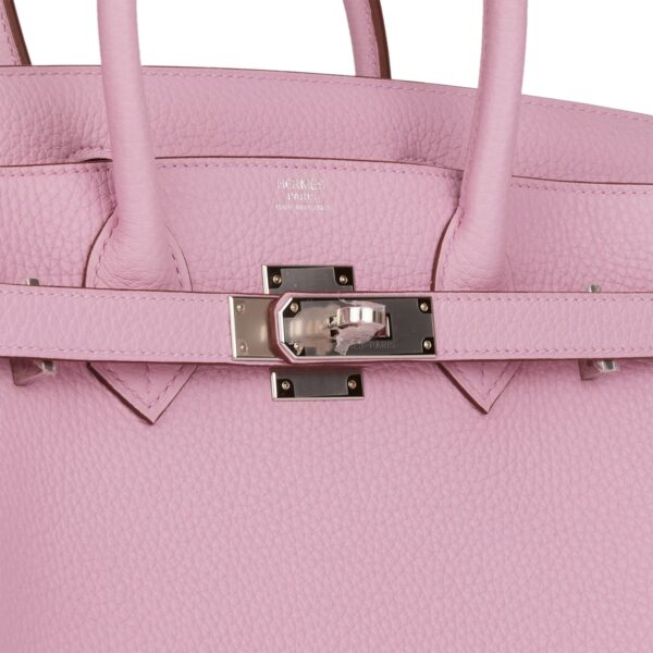 H Birkin 30 Mauve Syestre Clemence Palladium Hardware - Image 6