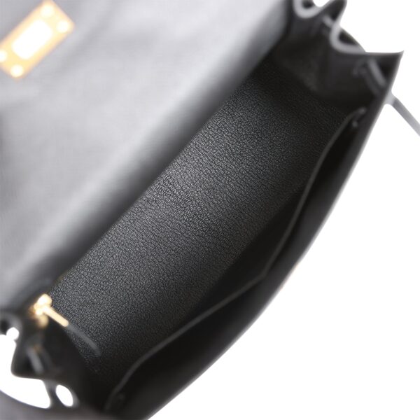 H Kelly Sellier 28 Black Epsom Gold Hardware - Bild 7
