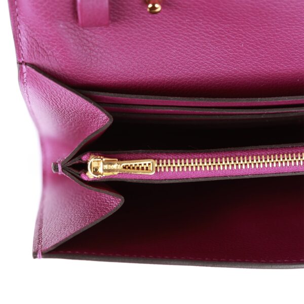 H Constance Wallet To Go Anemone Evercolor Gold Hardware - Image 8