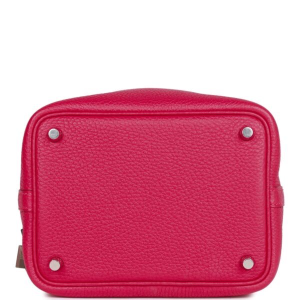 H Picotin Lock 18 Framboise Clemence and Matte Alligator Touch Palladium Hardware - Image 5