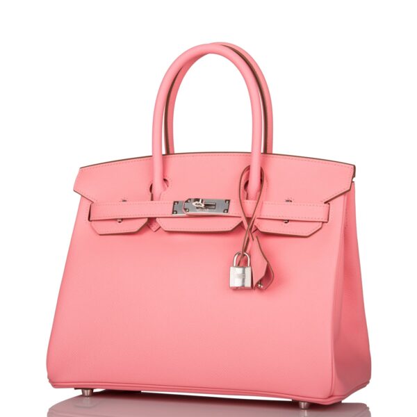 H Birkin 30 Rose Confetti Epsom Palladium Hardware - Immagine 4