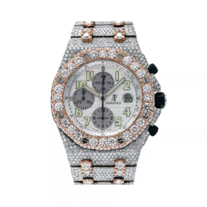 44mm AP Royal Oak Offshore Chronograph Two Tone Men's Diamond Watch