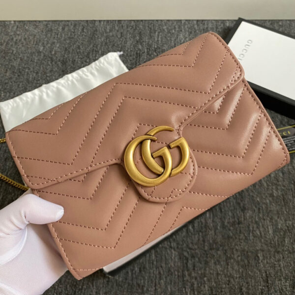 GC432 GG Marmont matelassé mini bag / 8"W x 5"H x 2.5"D - Immagine 3