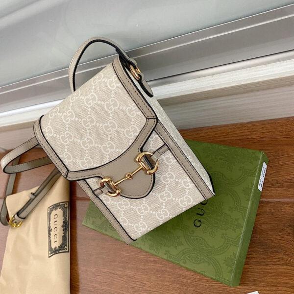 GC435 Horsebit 1955 mini bag / 4.5"W x 6.7"H x 1.6"D — изображение 2