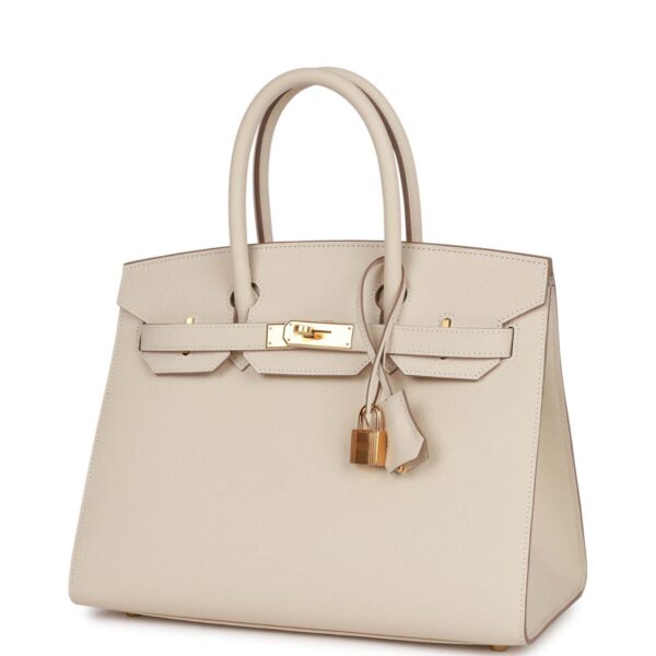 H Birkin Sellier 30 Craie Epsom Gold Hardware - Image 4