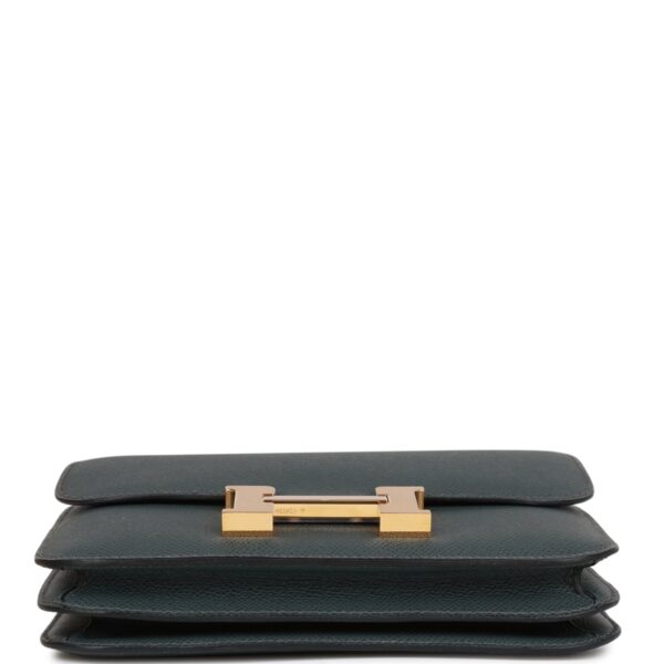 H Constance 18 Bleu Orage Epsom Gold Hardware - Immagine 5