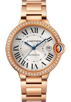CAR Ballon Bleu 40 mm Rose Gold & Diamonds Men's Watch, WJBB0057