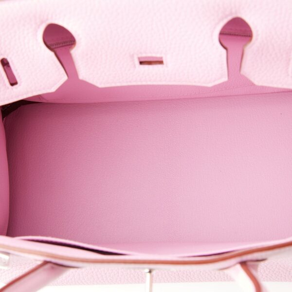 H Birkin 30 Mauve Syestre Clemence Palladium Hardware - Image 8