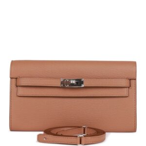 H Kelly Wallet To Go Quebracho Chevre Palladium Hardware