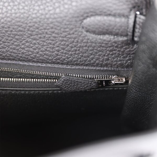 H Kelly Retourne 32cm Black Togo Palladium Hardware - Image 8