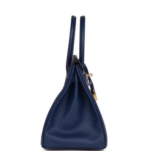 H Birkin 30 Bleu Saphir Epsom Gold Hardware - Immagine 2
