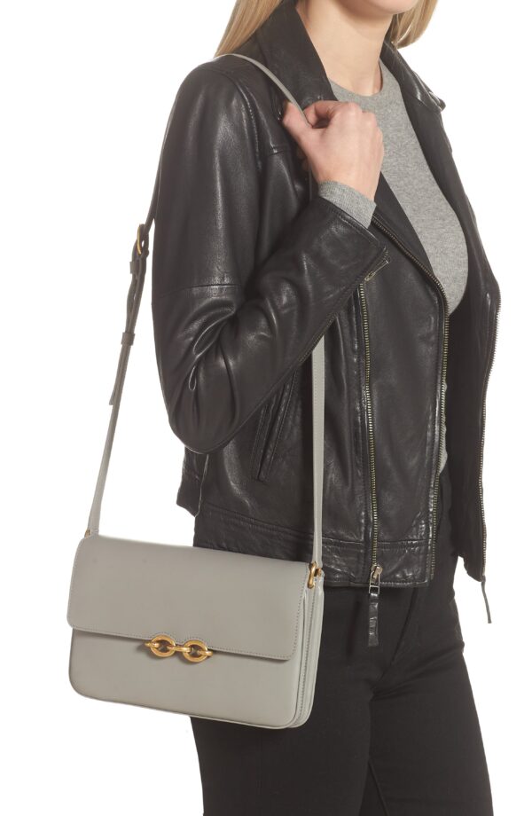 Y Le Maillon Satchel in Smooth Leather in Grey - Image 2