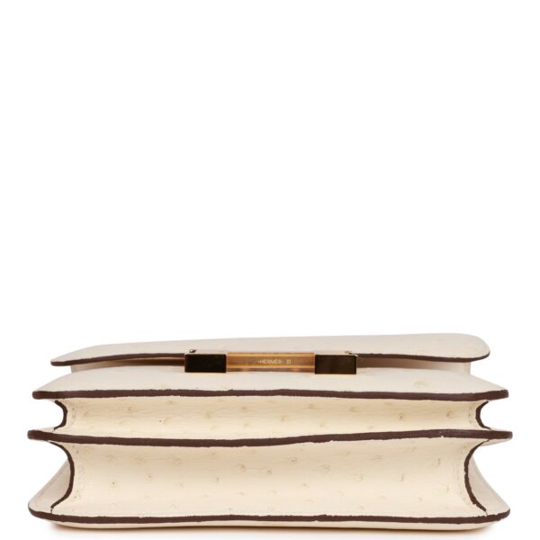 H Constance 18 Nata Ostrich Gold Hardware - Billede 5