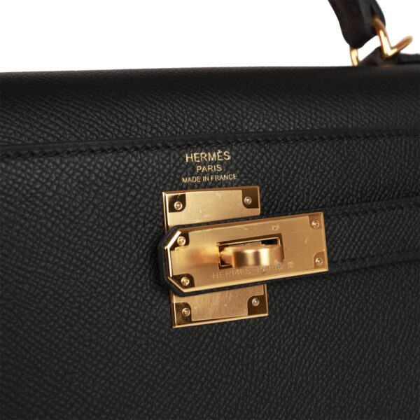 H Kelly Sellier 28 Black Epsom Gold Hardware - Bild 6