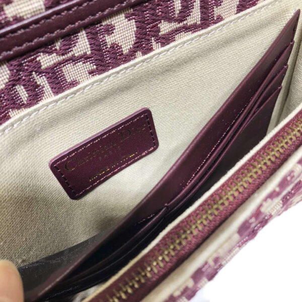 D Bordeaux Oblique Saddle Chain Clutch - Image 5