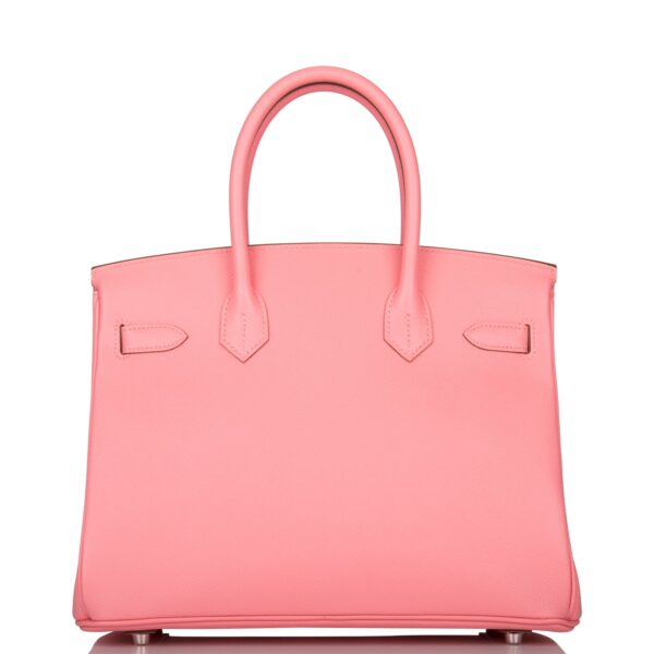 H Birkin 30 Rose Confetti Epsom Palladium Hardware - Immagine 3