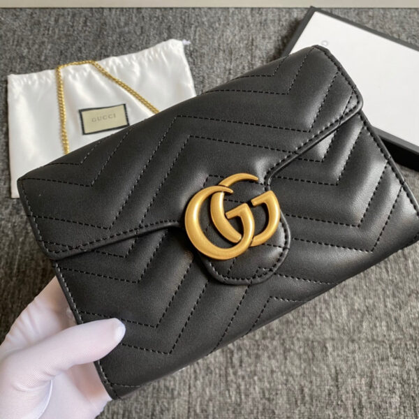 GC434 GG Marmont matelassé mini bag / 8"W x 5"H x 2.5"D — изображение 3