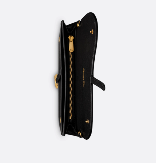 D Saddle Wallet in Goatskin Queen Mint - Image 5