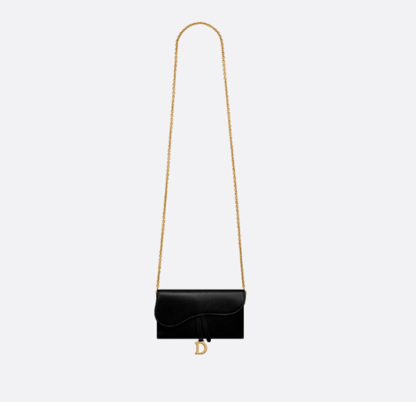 D Saddle Wallet in Goatskin Queen Mint - Image 9
