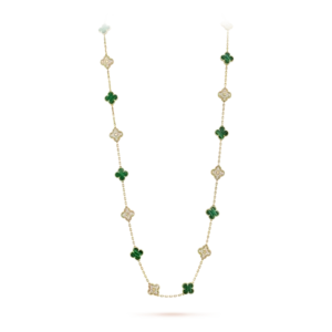 Vintage Alhambra Long Necklace, 20 Charms