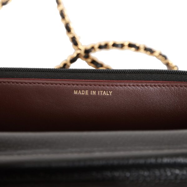 CC Wallet on Chain WOC Black Caviar Gold Hardware - Image 10